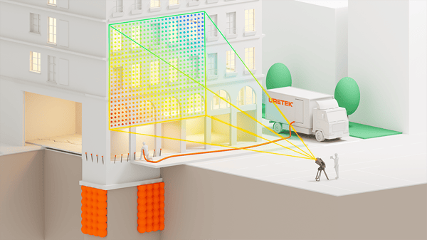 3D-Radarmonitoring in Echtzeit während eines Uretek Einsatzes