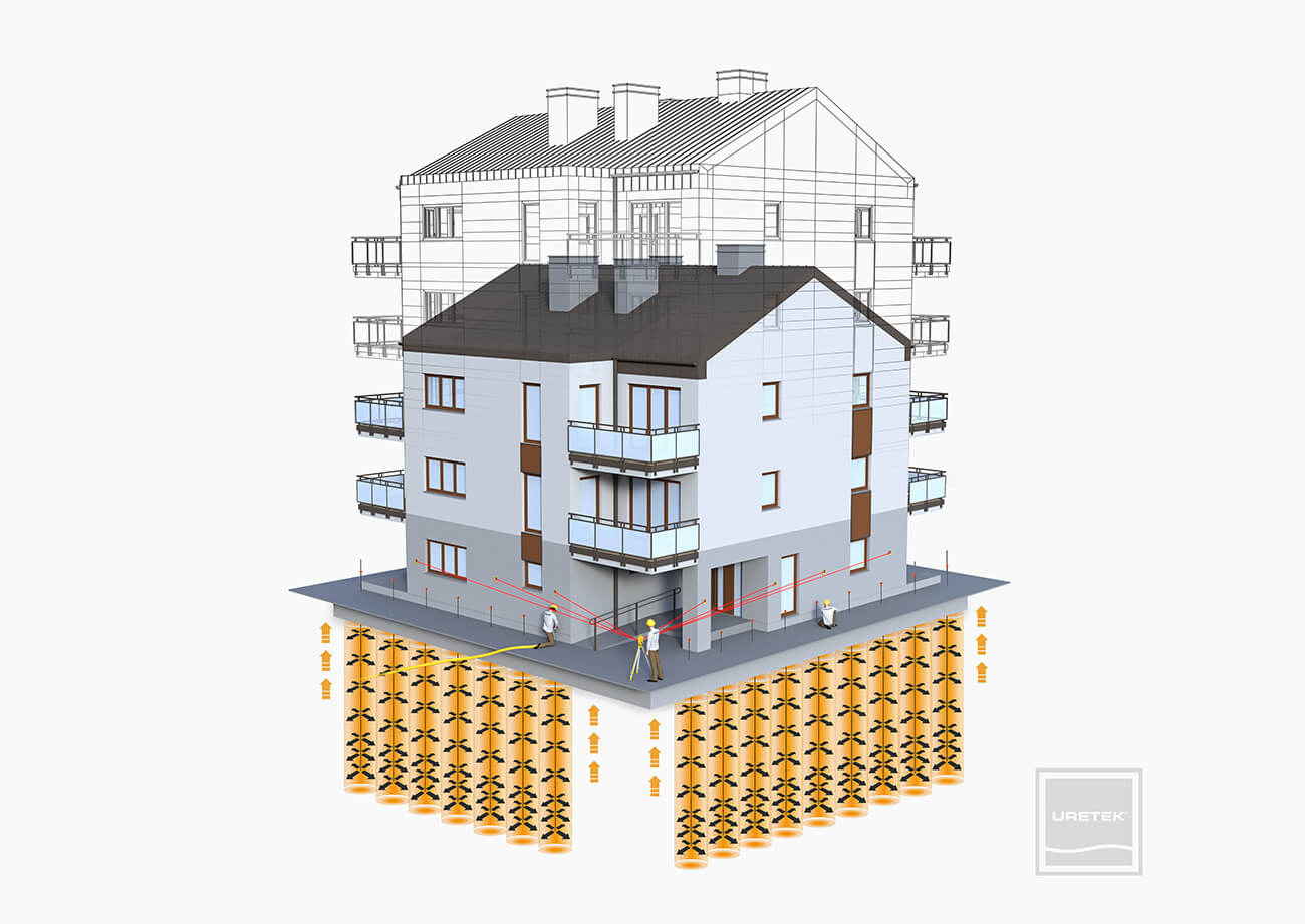 Fundament Hebung und Stabilisierung