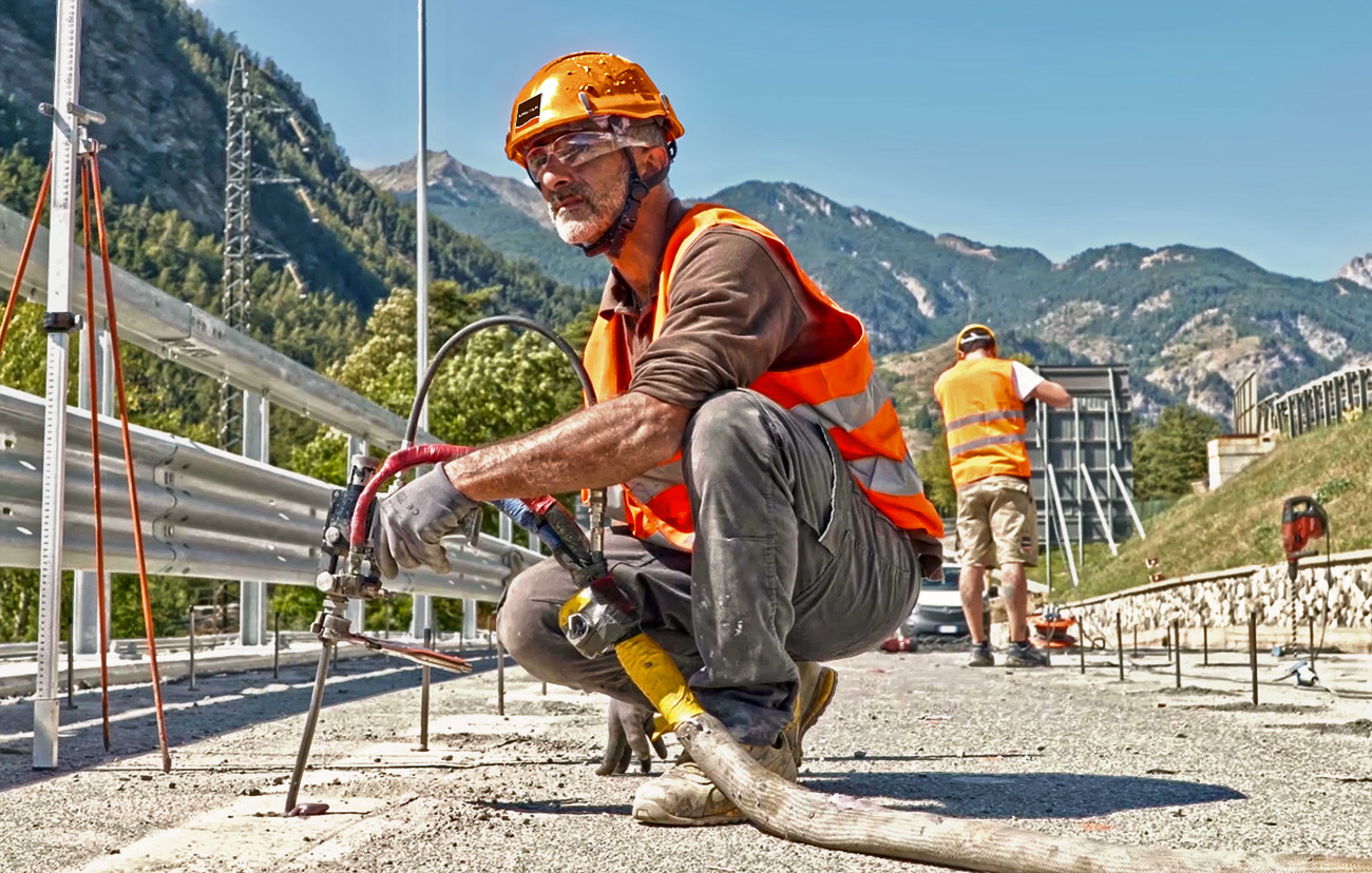 Stabilisierung des Straßenbelags