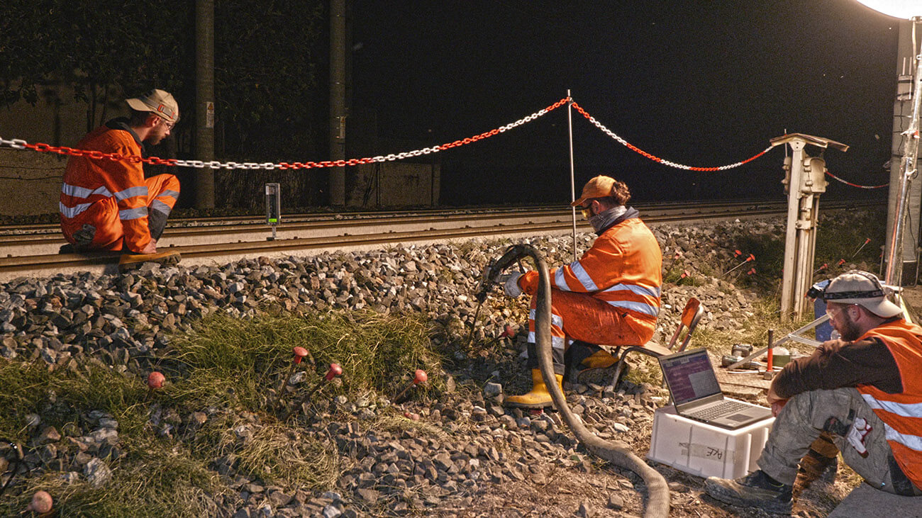 Stabilisierung von Bahndamm mit Expansionsharz