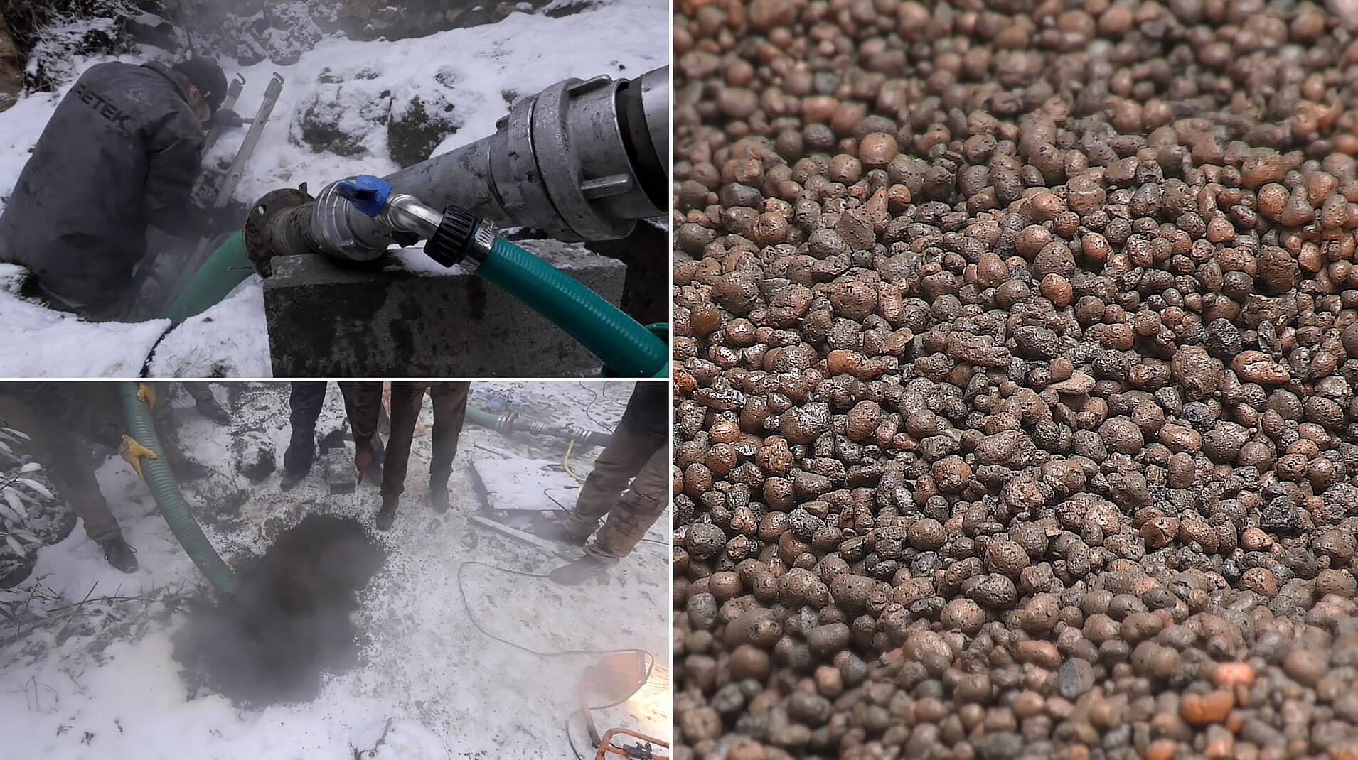 Künstliche Verfüllung eines Hohlraums mit Ton
