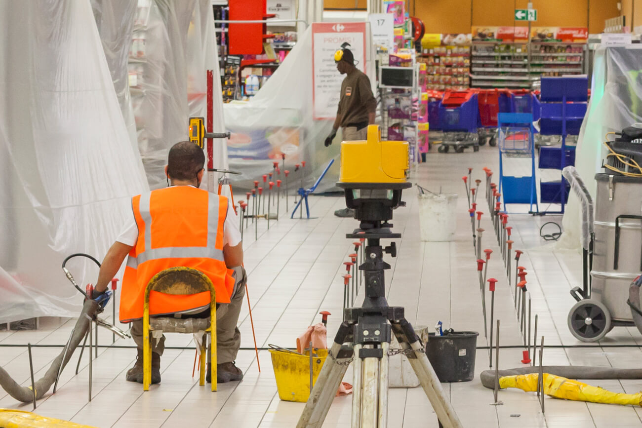 Laser-Monitoring bei Harzinjektion zur Baugrundstabilisierung